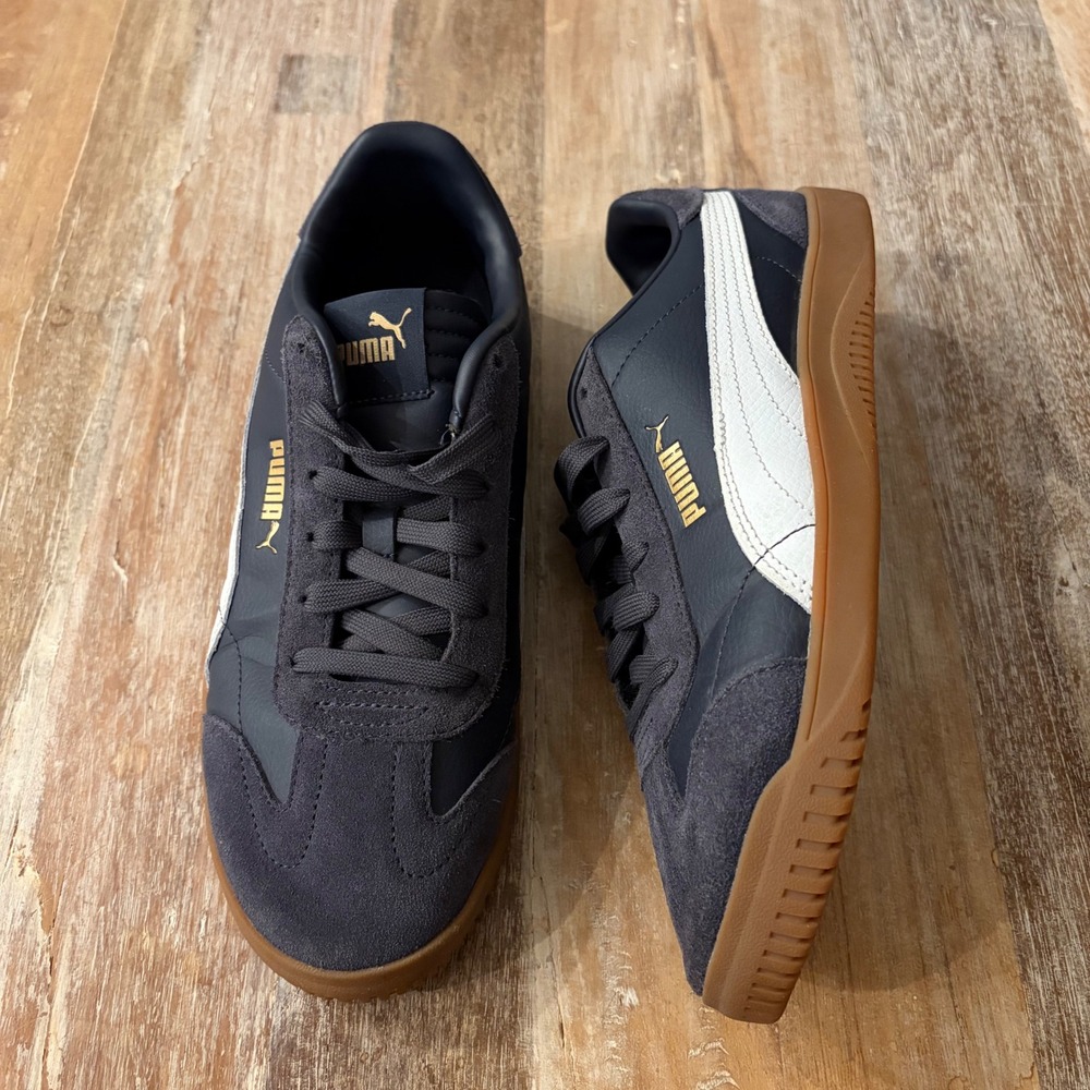 Puma Club 5v5 Navy White Gum Sole 397894-01 Mens 9 Suede Low Top Retro